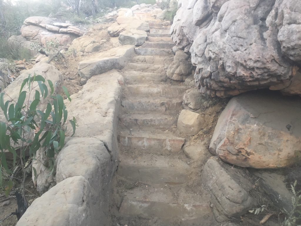 stone steps Difficult East Grampians natural staircase